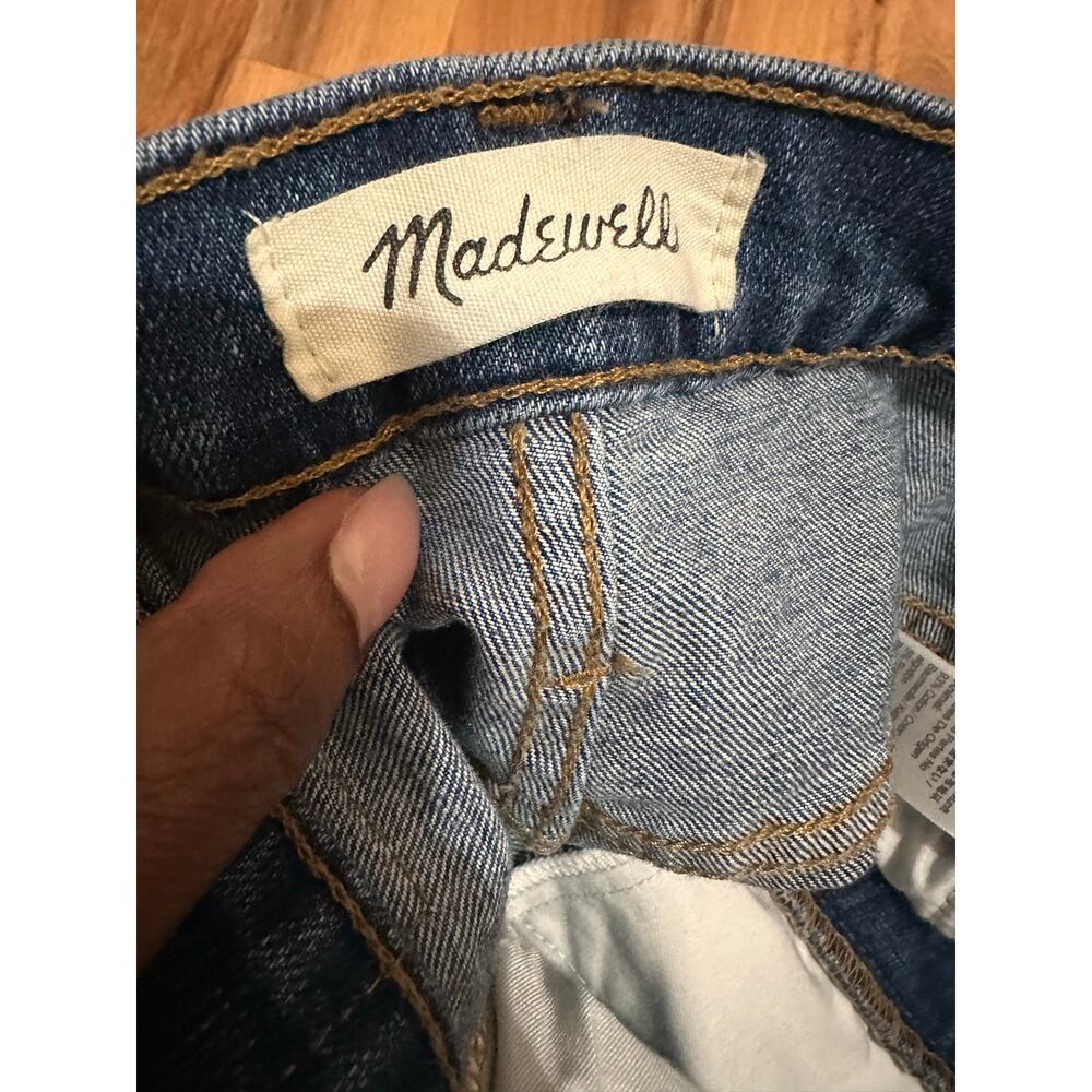 Madewell Slim Wide-Leg Crop Medium Wash Denim Jeans Size 29 - Picture 3 of 5
